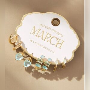 Anthropologi birthstone huggie earrings set of 4